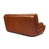 Italian Modernist Cognac Large Two Seat Leather Sofa