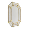 Venetian Etched Glass Octagonal Mirror with Floral and Ribbon Details, Circa 1940