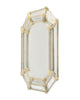 Venetian Etched Glass Octagonal Mirror with Floral and Ribbon Details, Circa 1940