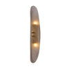 Pair of Contemporary Venetian Smoked Glass and Brass Panel Sconces, IN STOCK