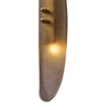 Pair of Contemporary Venetian Smoked Glass and Brass Panel Sconces, IN STOCK