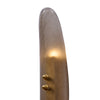 Pair of Contemporary Venetian Smoked Glass and Brass Panel Sconces, IN STOCK