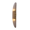 Pair of Contemporary Venetian Smoked Glass and Brass Panel Sconces, IN STOCK