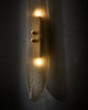 Pair of Contemporary Venetian Smoked Glass and Brass Panel Sconces, IN STOCK