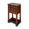 French Consulat Empire Mahogany Side Table with Black Marble Top, Circa 1805