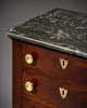 French Consulat Empire Mahogany Side Table with Black Marble Top, Circa 1805