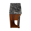 French Empire Mahogany Side Table with Ebonized Columns and Black Marble, Circa 1810