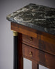 French Empire Mahogany Side Table with Ebonized Columns and Black Marble, Circa 1810