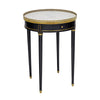 Louis XVI Style Ebonized Bouillotte Table with Carrara Marble Top