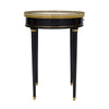 Louis XVI Style Ebonized Bouillotte Table with Carrara Marble Top