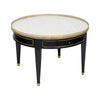 French Louis XVI Style Bouillotte Coffee Table with Carrara Marble