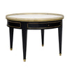 French Louis XVI Style Bouillotte Coffee Table with Carrara Marble