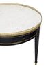 French Louis XVI Style Bouillotte Coffee Table with Carrara Marble