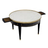 French Louis XVI Style Bouillotte Coffee Table with Carrara Marble