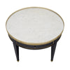 French Louis XVI Style Bouillotte Coffee Table with Carrara Marble