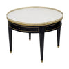 French Louis XVI Style Bouillotte Coffee Table with Carrara Marble