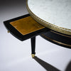 French Louis XVI Style Bouillotte Coffee Table with Carrara Marble