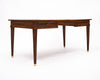 French Louis XVI Provincial Oak "Bureau Plat" with Green Leather Top