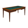 French Louis XVI Provincial Oak "Bureau Plat" with Green Leather Top
