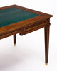 French Louis XVI Provincial Oak "Bureau Plat" with Green Leather Top