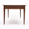French Louis XVI Provincial Oak "Bureau Plat" with Green Leather Top