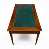 French Louis XVI Provincial Oak "Bureau Plat" with Green Leather Top
