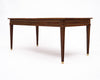 French Louis XVI Provincial Oak "Bureau Plat" with Green Leather Top