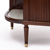 French Louis XVI Style Mahogany Buffet with Marble Shelves and Tambour Doors, Circa 1880