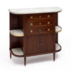 French Louis XVI Style Mahogany Buffet with Marble Shelves and Tambour Doors, Circa 1880