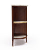 French Louis XVI Style Mahogany Buffet with Marble Shelves and Tambour Doors, Circa 1880