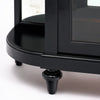 French Louis XVI Style Ebonized Mahogany Buffet Vitrine with Calacatta Marble, Circa 1880