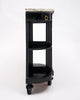 French Louis XVI Style Ebonized Mahogany Buffet Vitrine with Calacatta Marble, Circa 1880
