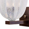 Pair of Italian Venetian Murano Pulegoso Glass Sconces with Patinated Brass - IN STOCK