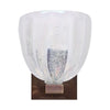 Pair of Italian Venetian Murano Pulegoso Glass Sconces with Patinated Brass - IN STOCK