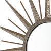 French Mid-Century Modern Hand-Hammered Metal Sunburst Mirror, Circa 1960