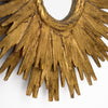 Spanish Mid-Century Modern Giltwood Sunburst Mirror, Circa 1980