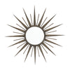 French Mid-Century Modern Hand-Hammered Metal Sunburst Mirror, Circa 1960