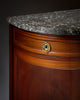 French Louis XVI Style Flame Mahogany Enfilade with Sainte-Anne Marble, Circa 1900