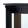 French Louis XVI Style Ebonized Curved Glass Vitrine Display Cabinet, Circa 1900