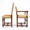French Louis XIII Style Turned Walnut Dining Chairs and Armchairs, Set of Eight, circa 1880