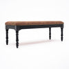 Pair of French Napoleon III Style Mahogany Upholstered Storage Benches, circa 1900