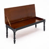 Pair of French Napoleon III Style Mahogany Upholstered Storage Benches, circa 1900