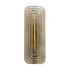 Pair of Italian Murano Ribbed Glass and Brass Wall Sconces