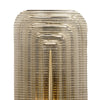 Pair of Italian Murano Ribbed Glass and Brass Wall Sconces