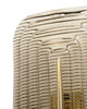 Pair of Italian Murano Ribbed Glass and Brass Wall Sconces