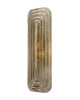Pair of Italian Murano Ribbed Glass and Brass Wall Sconces