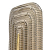 Pair of Italian Murano Ribbed Glass and Brass Wall Sconces