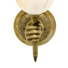Jean-Marc Fray Bespoke French Bronze Hand and Murano Glass Coral Wall Sconce
