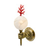 Jean-Marc Fray Bespoke French Bronze Hand and Murano Glass Coral Wall Sconce