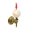 Jean-Marc Fray Bespoke French Bronze Hand and Murano Glass Coral Wall Sconce